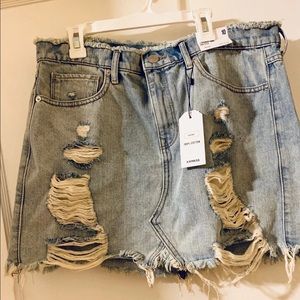 Express Denim Mini Skirt Original Fit
